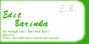 edit barinka business card